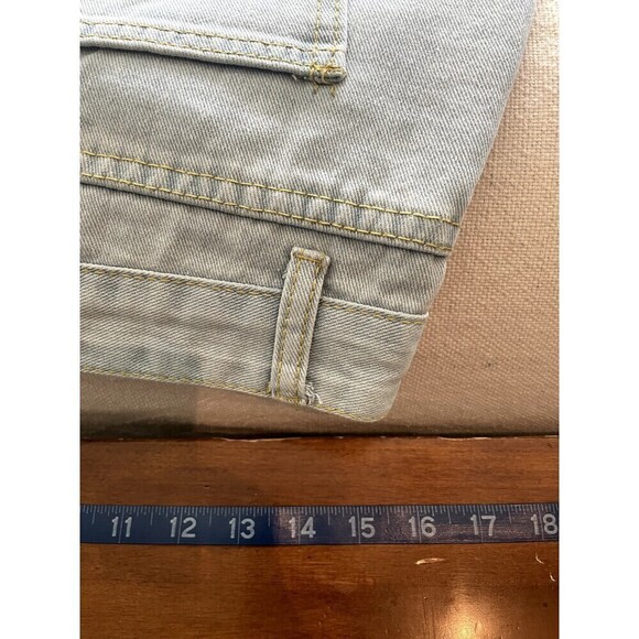 Palmer Heritage Distressed Hem High Rise Wide Leg Jeans Woman's Size 31 - Picture 11 of 16